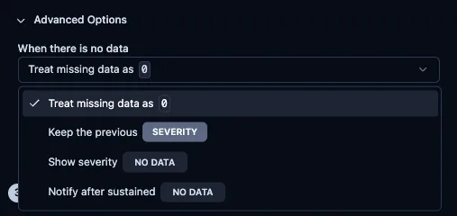no-dataモード選択UI